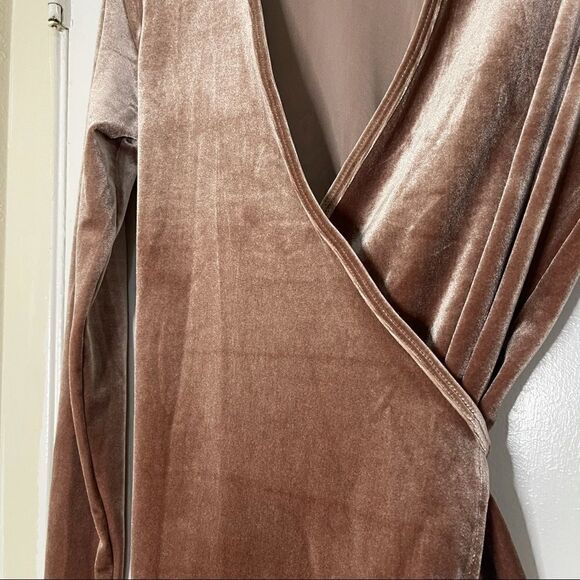 Madewell Velvet Ballet Wrap long sleeve Top XS - Picture 3 of 7